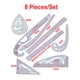 thumbnail image 4 of Kearding Juego de reglas de costura multifuncional, práctico DIY, plantilla de costura exquisita transparente, herramientas, reglas para acolchar Artesanía Tipo 3 Kearding HA060360-03, 4 of 6