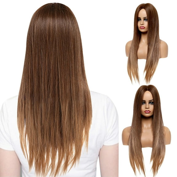 UTOURS Women Fashion High Temperature Silk Synthetic Hair Pink Long Hair Wig