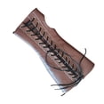 thumbnail image 2 of medieval bracers faux leather knight brown, 2 of 8