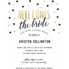 Here Comes the Bride Standard Bridal Shower Invitation