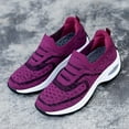 thumbnail image 3 of Hessimy Womens Slip on Walking Sneakers Comfortable Lightweight Workout Shoes(Purple,6.5), 3 of 6