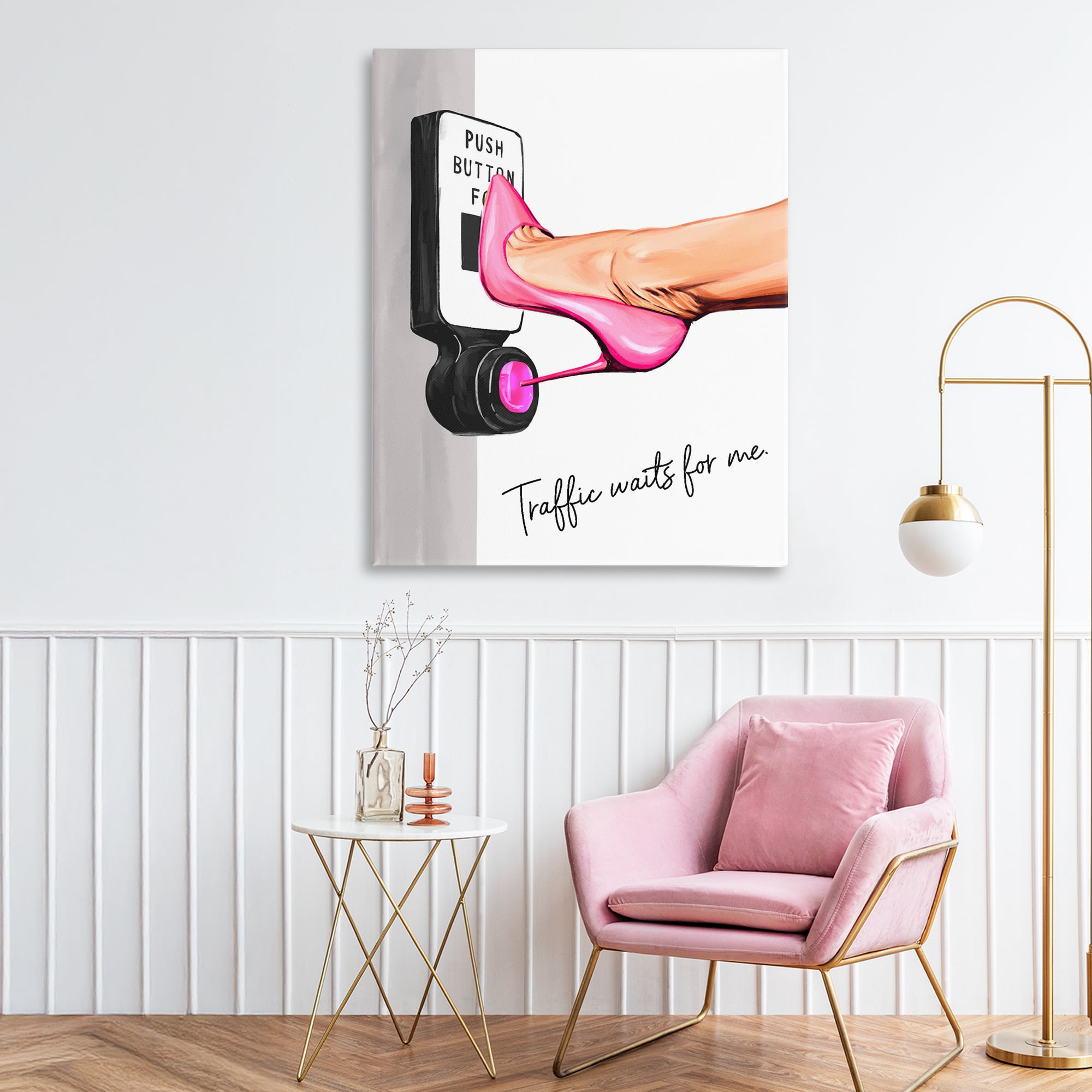 Traffic Waits for Me Heels Canvas Wall Art, design by Ziwei Li