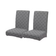 thumbnail image 2 of 2 Pack - Chair Cover Set of 2 - Thickened Jacquard Fabric, Elastic & Retractable Design, Dirtproof Protection, Polyester Material, Gray, JKODE, 2 of 8