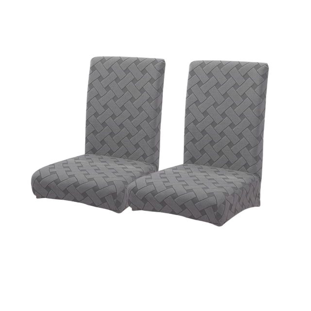 Stretch Jacquard Chair Covers Set of 2, Elastic Dining Chair Slipcovers with Dirt-Proof Protection, Thick Soft Seat Covers for Home Kitchen and Dining Room Use