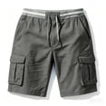 thumbnail image 4 of Guluxicc Men's Cargo Shorts Elastic Waist Drawstring Summer Hiking Shorts With Multi Pockets, 4 of 5