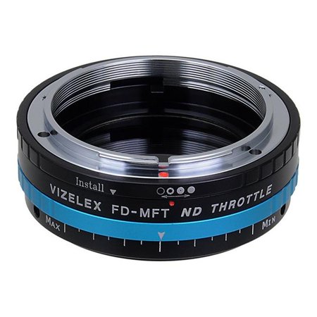 UPC: 0847372029174 | Fotodiox Vizelex ND Throttle Lens Mount Adapter – Canon FD & FL 35 mm SLR Lens To Micro Four Thirds Mount Mirrorless Camera Body with Built in Aperture Control Dial & Variable ND Filter