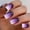 Purple Glitter, variant on CurvLife Purple Glitter Ombre Press-On Nails - 30PCS Medium Square, Non-Toxic & Reusable, Sparkle Gradient