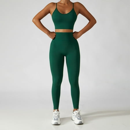 Urskive snatch spejder Yoga Outfit, Washable Leggings Pure Color Skin Friendly For Home Gymnasium  Dark Green L | Walmart Canada