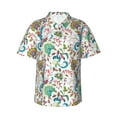 thumbnail image 2 of Xecao Fairy Flower print Hawaiian shirt - a stylish short-sleeve button-down for men, perfect for casual beach and tropical outings., 2 of 9