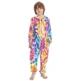 thumbnail image 2 of Soft Big Kids Onesie Pajamas Cozy Loose-Fit Jumpsuits for kids with Pockets for Christmas Lounge & Play Tie-dye Pattern, 2 of 8