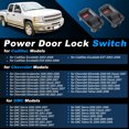 thumbnail image 2 of Interruptor de bloqueo de puerta de potencia delantero y trasero para Chevy Avalanche Silverado, 2 of 7