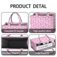 thumbnail image 4 of Large Capacity Tote Bag,Pink Baseballs Pattern Handbag Fashion Luxury Tote Bag,15.7"x13"x 5.1" Inches,Laptop Compatible, 4 of 6