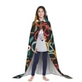 thumbnail image 3 of Honeii Snake And Flower Print Poncho Cape, Cloak Coat, Snuggly Hooded Wearable Blanket, Hooded Cape For Teenagers,Halloween Costumes-Large, 3 of 7