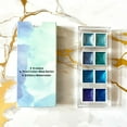 thumbnail image 4 of Under $5 Watercolor Paint Set, 8-Color Glitter Watercolor Set - Pearlescent Paints for Fabric & Paper Crafts, Fast-Drying, Watercolor Kit, Blue, by Goohae, 4 of 6
