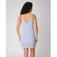 thumbnail image 2 of Bali Breathe Nightgown Chemise, Lace Trim Silver Satin L Women's, 2 of 5