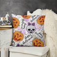 thumbnail image 2 of Funda de almohada de Halloween con diseño divertido y decorativo de felpa corta de 18 x 18 pulgadas, cojín para sofá cama de 18 x 18 pulgadas, 2 of 5
