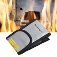 thumbnail image 2 of Domqga Li-Po Safe Bag Portable Fireproof Waterproof Document Money Valuables Storage Bag,Document Files Bag,Battery Safe Bag, 2 of 8