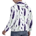 thumbnail image 6 of Sikiie Lavender Flowers Men's Hoodie, Essentials Hoodie, Sweatshirt, Pullover Hooded Sweatshirt for Men-4X-Large, 6 of 7