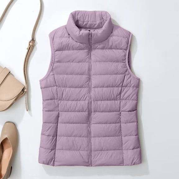 Womans Vest Puffer Vest Women Full Zip Sleeveless Vest Womens Vests Lightweight Fall Outfit Womens Vest Top Trendy