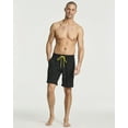 thumbnail image 5 of Real Essentials 3 Pack: Men's 9" Inch 2 in 1 Board Shorts with Compression Liner - Bathing Suit With Back Flap Pocket, 5 of 5