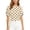Khaki, variant on Womens Wrap Tops Casual Short Sleeve Cinched Waist T Shirts Trendy Boat Neck Blouse Short Sleeve Round Neck Blouse Cute Tops For Women