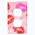 thumbnail image 2 of Metal Light Switch Plate Cover Lipstick Kisses Love Romance Pink LOV002, 2 of 13