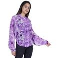 thumbnail image 3 of Moomaya Chemise Boutonnée Imprimée pour Femmes Col Mandarin Manches Longues Haut d'Été, 3 of 7