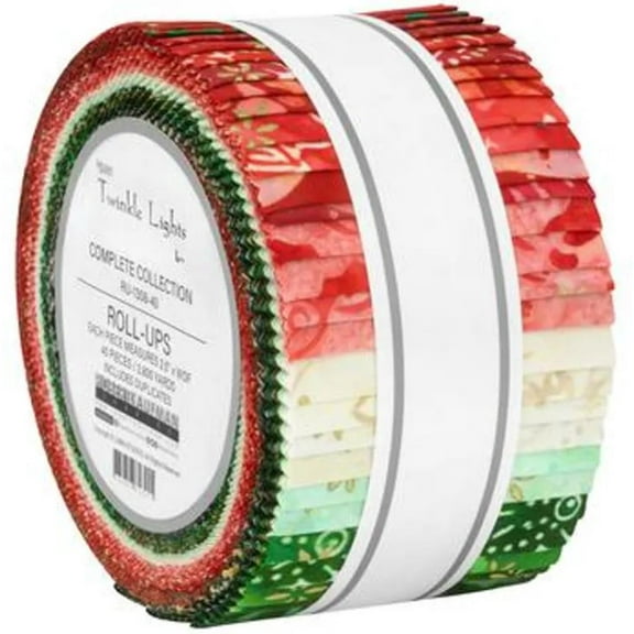 Jelly Roll - Artisan Batiks Twinkle Lights Complete Collection by Lunn Studios for Robert Kaufman 2.5" Strips Roll-Up Bundle Quilter's Cotton Fabric Precuts (RU-1308-40) M525.53