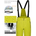 thumbnail image 4 of Mapamyumco Men's Snow Insulated Ski Bib Pants, Waterproof Windproof Snowboard Hiking Pants with Detachable Suspenders Kiwi Colada M, 4 of 8