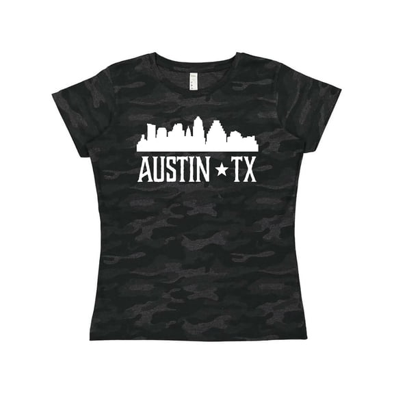 Inktastic Austin Texas Skyline Silhouette TX City Women's T-Shirt