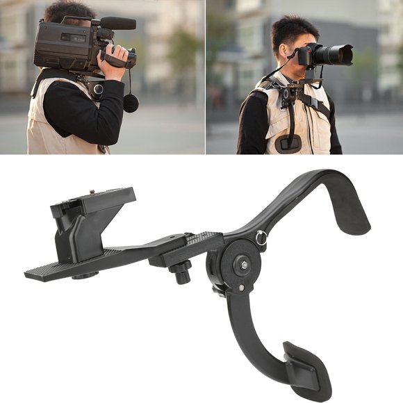 Camera Mount, DSLR Camera Shoulder Mount Stability Black for Photography for Outdoor Use