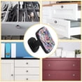 thumbnail image 5 of 4 Pcs Cabinet Handle Drawer Pulls Boho Feathers Knobs with Screws Square Furniture Office Cabinet Knob Decoration, 5 of 7