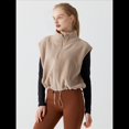 thumbnail image 4 of Chaleco Corto con Cremallera para Mujer, Abrigo Corto Cálido de Invierno Sin Mangas con Cuello Alto. Leche de Avena L, 4 of 9