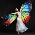 thumbnail image 2 of Disfraz de Ángel Mariposa Colorida Salvador Disfraz de ala para danza del vientre, 2 of 10