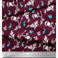 thumbnail image 3 of Soimoi Cotton Voile Fabric Leaves,Floral & Rabbit Animal Print Sewing Fabric Yard 42 Inch Wide, 3 of 3