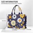 thumbnail image 3 of Large Capacity Tote Bag,Pioneer Flower Floral Print Pattern Handbag Fashion Luxury Tote Bag,15.7"x13"x 5.1" Inches,Laptop Compatible, 3 of 6