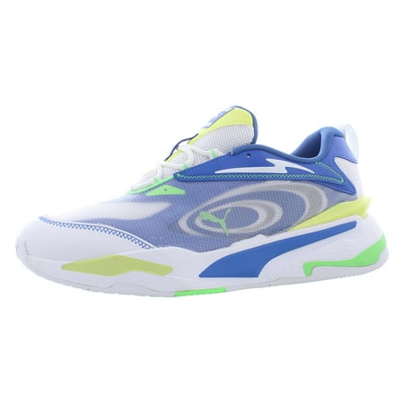 Puma Rs-Fast Paradise Mens Shoes Size 10, Color: White/Star Sapphire/Elektro Green/Soft Fluo Yellow