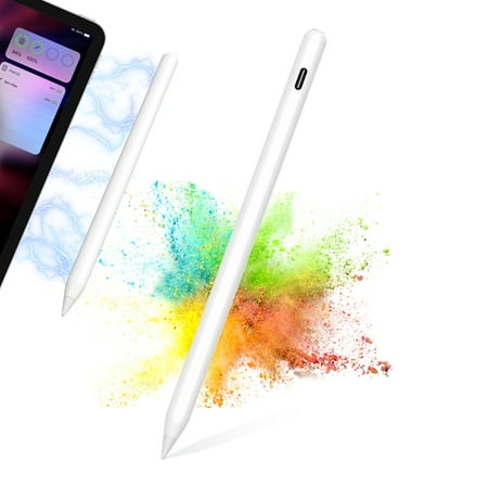 MATEPROX iPad Pencil with Magnetic Wireless Charging, Tablet Pencil Stylus Pen for iPad Pro 12.9'' 3/4/5/6, iPad Pro 11'' 1/2/3/4,iPad Air 4/5, iPad Mini 6-White