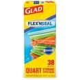 thumbnail image 4 of Glad FLEX'NSEAL Zipper Food Storage Quart Bags (Pack of 6), 4 of 10