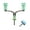 light green, variant on Fishing Reel Double Rocker Arm Handle Grip Aluminum Alloy Rocker Arm Double-end Handle Grip for 1000-4000 Model