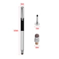 thumbnail image 2 of 2-in-1 Stylus Pen with Clip and Conductive Head and Disc Universal Touchscreen Pen for All Capacitive Touchscreens Cell Phones Tablets Pack of 2pcs Black&Silver, 2 of 7