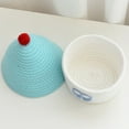 thumbnail image 4 of Ctnporpo House Shape Cotton Rope Woven Storage Basket With Lid Large Capacity Cute Bedroom Storage Toy Baskets Storages Charming Home Bin Toy Organizer Basket, 4 of 7