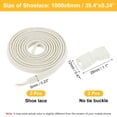 thumbnail image 2 of Uxcell 2 Sets Elastic Tieless Shoe Laces No Tie Flat Shoelaces Stretch Shoes Strings for Adults Sneakers, Beige, 2 of 6