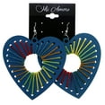 thumbnail image 2 of Mi Amore String Art Heart Dangle-Earrings Blue & Multicolor, 2 of 2