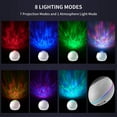 thumbnail image 2 of Projector Lamp LED Projector Bluetooth Music Mood Light with Remote Control Timer, 8 Color Changing Ocean Wave Effect Night Light Support Tf Card Aux For Gifts / Decoration / Children / Adults, 2 of 7
