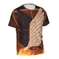 thumbnail image 3 of Attack On Titan Men's Short-Sleeve T-Shirt Summer Casual Tee Top Breathable Crewneck T-Shirt Small, 3 of 7