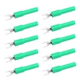 thumbnail image 1 of Fork Spade Wire Connectors U Type Wire Connector Fork Wire Connector 10pcs 4mm Fork Spade Wire Connectors U Type Electrical Crimp Terminal For Testing Multimeter, 1 of 8