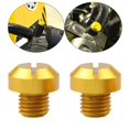 thumbnail image 2 of Redempat Enhanced Performance M10x25 Rearview Mirrors Thread Hole Plug Screw Bolts Gold Positive 10mm 1Set, 2 of 6