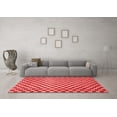 thumbnail image 3 of Ahgly Company Indoor Rectangle Checkered Red Modern Area Rugs, 5' x 7', 3 of 4