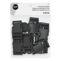 Dritz 1" Parachute Buckles, Black, 12 Pc